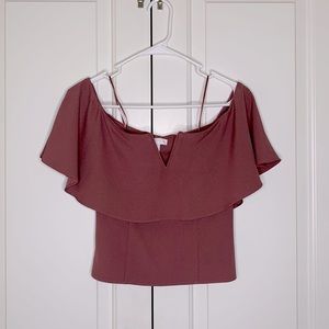 Off shoulder ruffle blouse
